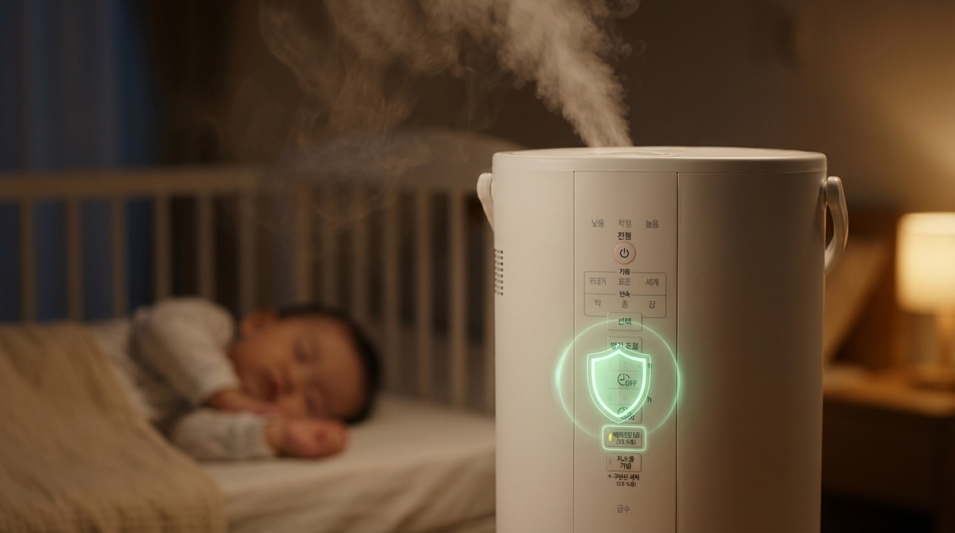 아이가 있는 방에서도 안심하고 사용하는 조지루시 가습기의 차일드락 안전 기능